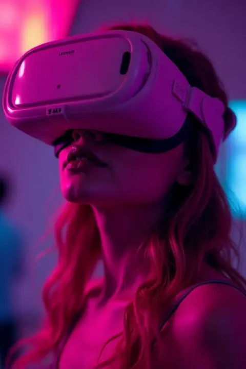 Live VR strip cam performer Luna streaming in 360°